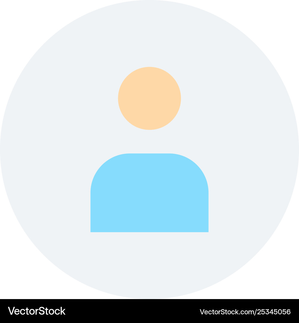 Man worker basic ui flat color icon banner Vector Image