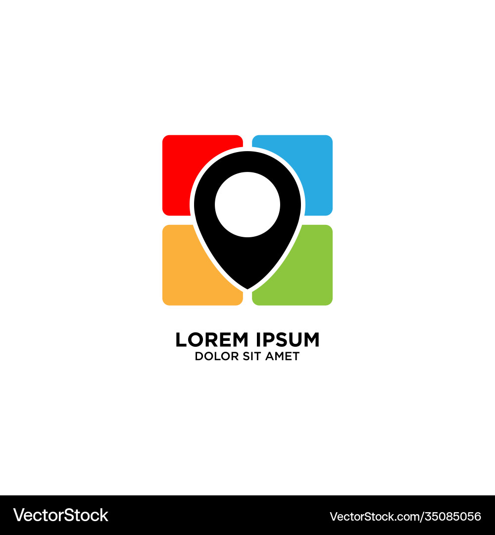 Map location pointer navigation pin sign isolated vector image