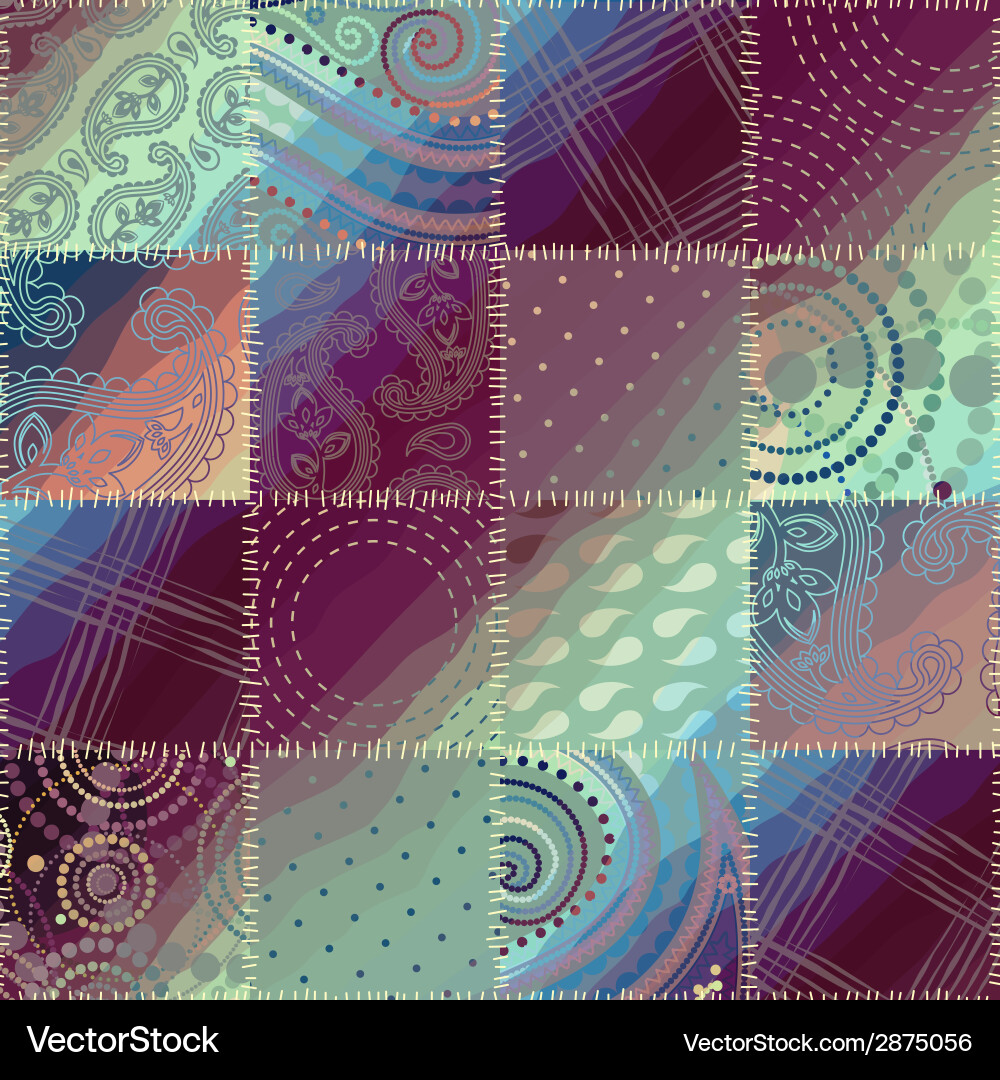 Patchwork pattern vector image