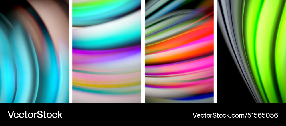 Rainbow style fluid color wave line background Rainbow style fluid color wave line background Vector Image