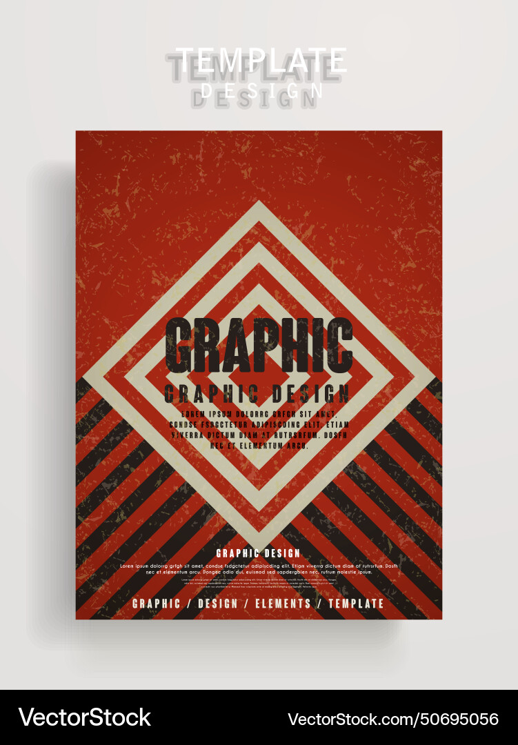 Retro poster template design Retro poster template design vector image