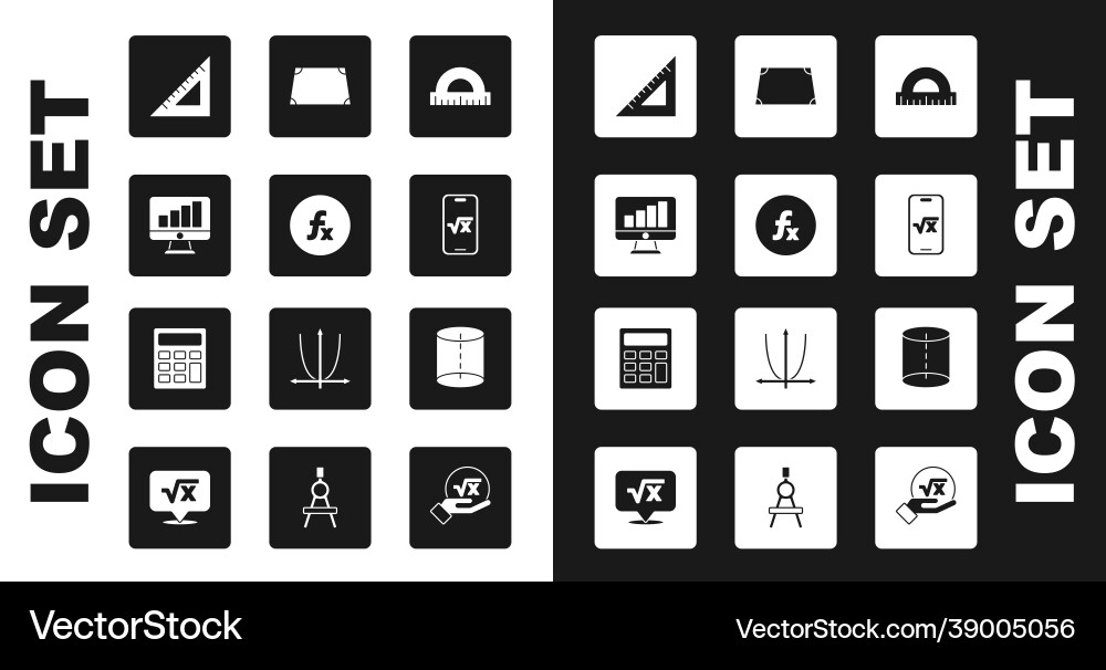Set protractor function mathematical symbol Set protractor function mathematical symbol vector image