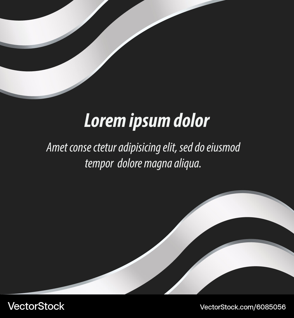 Silver abstract layout background and design vector image