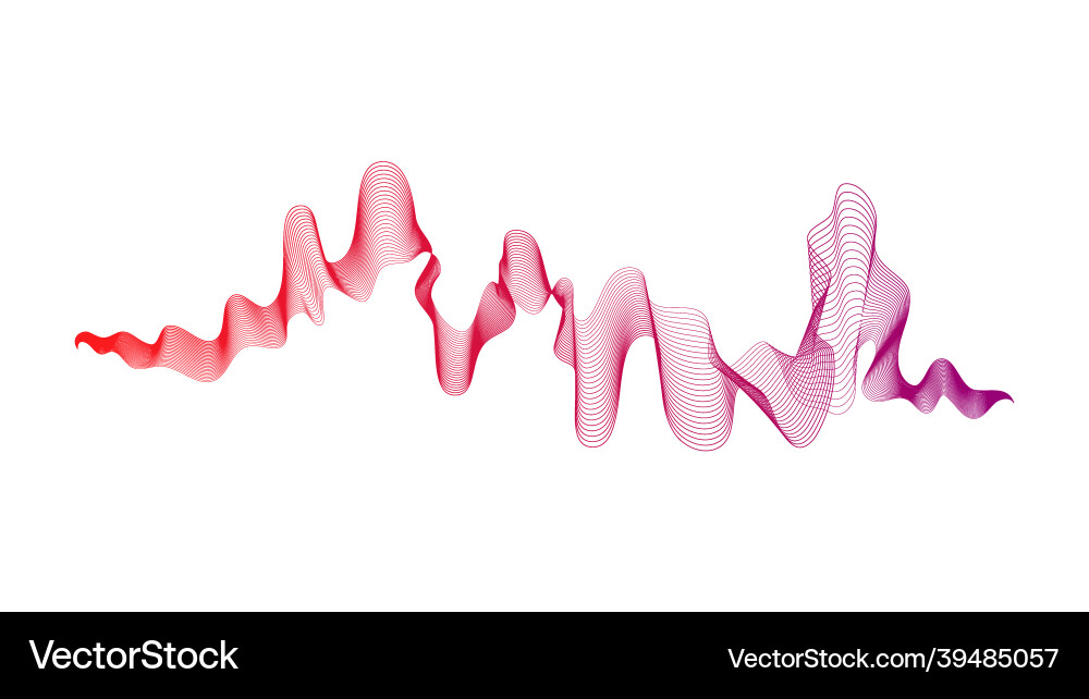 Abstract backdrop with wave gradient lines Vector Image
