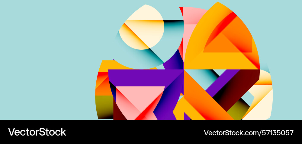 Abstract geometric shapes overlap creating Abstract geometric shapes overlap creating Vector Image