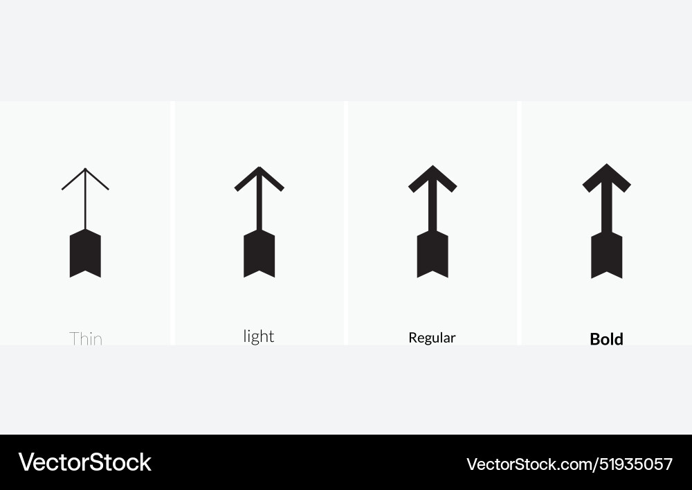 Arrows sort icon thin light regular and bold Vector Image