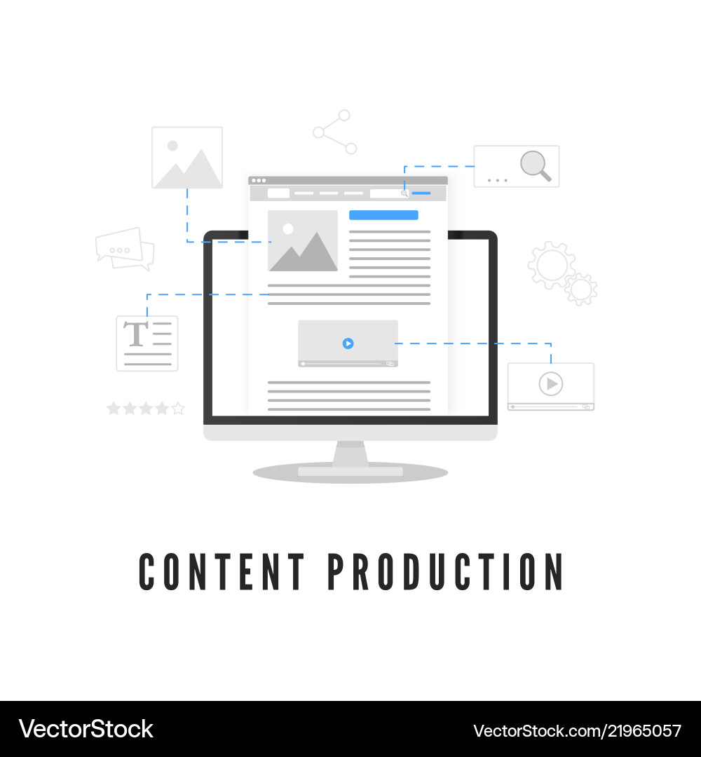 Content-Produktionsblogging oder News-Erstellung Content-Produktionsblogging oder News-Erstellung vektorbild