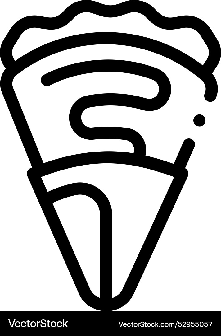 Crepe icon thin linear style design isolated Crepe icon thin linear style design isolated vector image