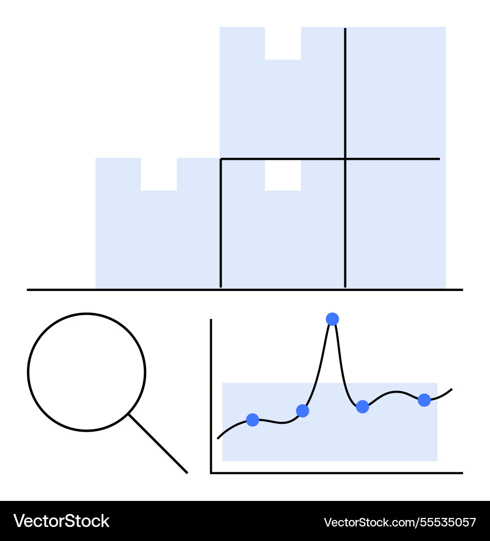 Data analysis and exploration with graphs vector image