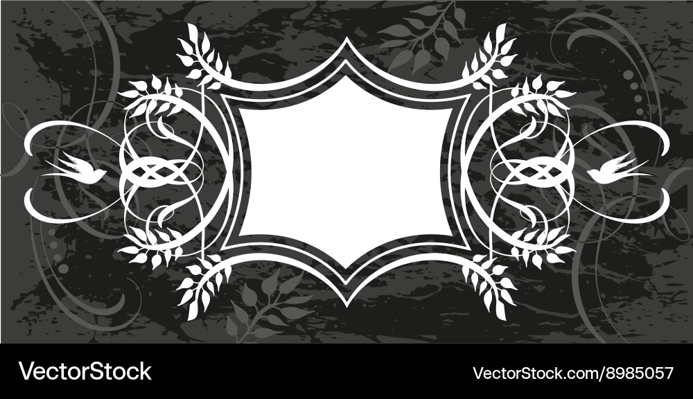 Decorative frame with pattern vector image