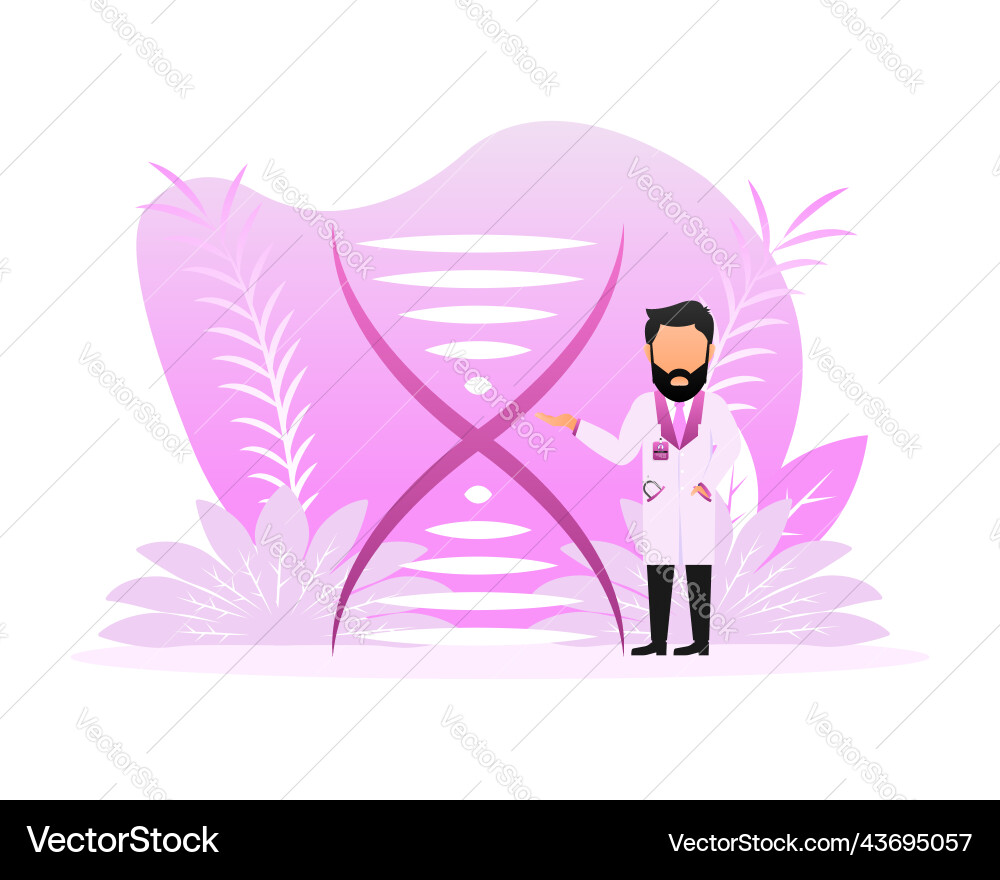 Dna structure testing researchers making Vector Image