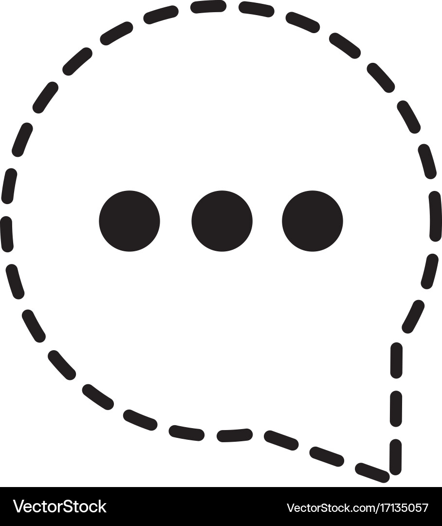 Dotted shape chat bubble communication notes Vector Image
