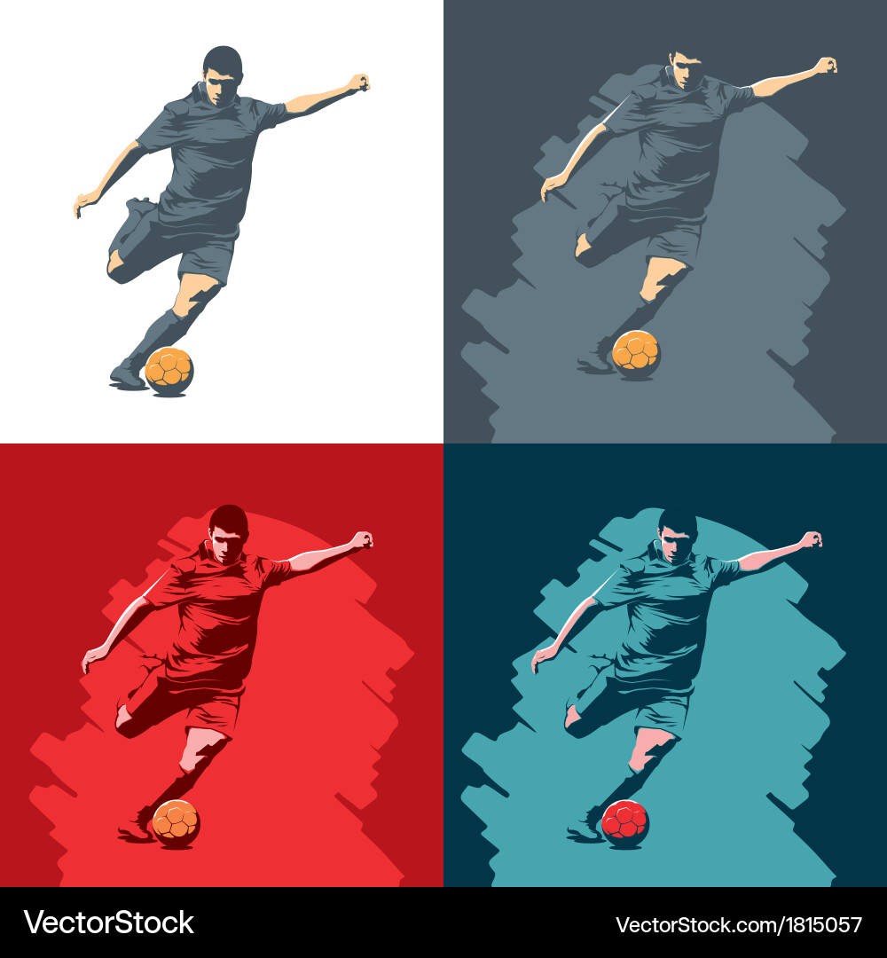 Dynamic Soccer Player in Action vector image