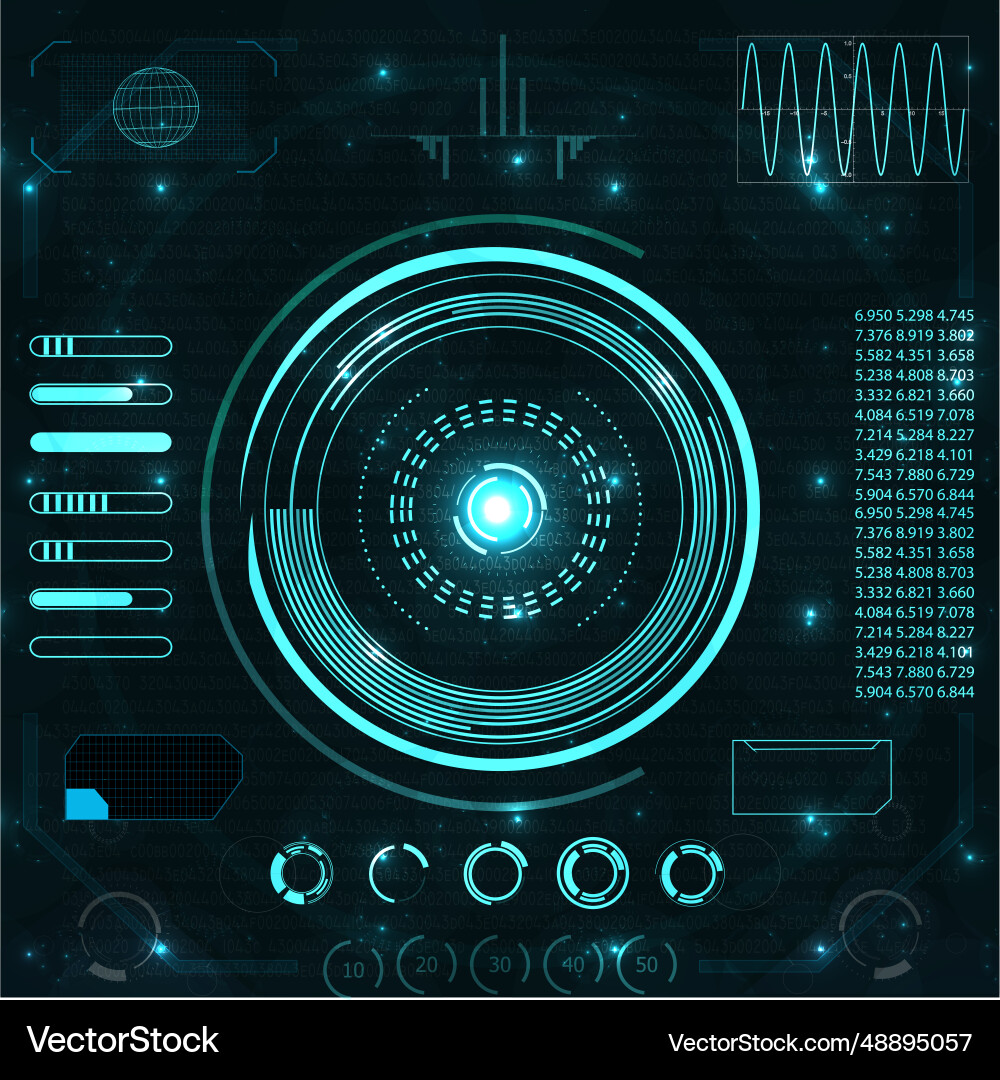 Exploring cyberspace with ai hud Exploring cyberspace with ai hud Vector Image