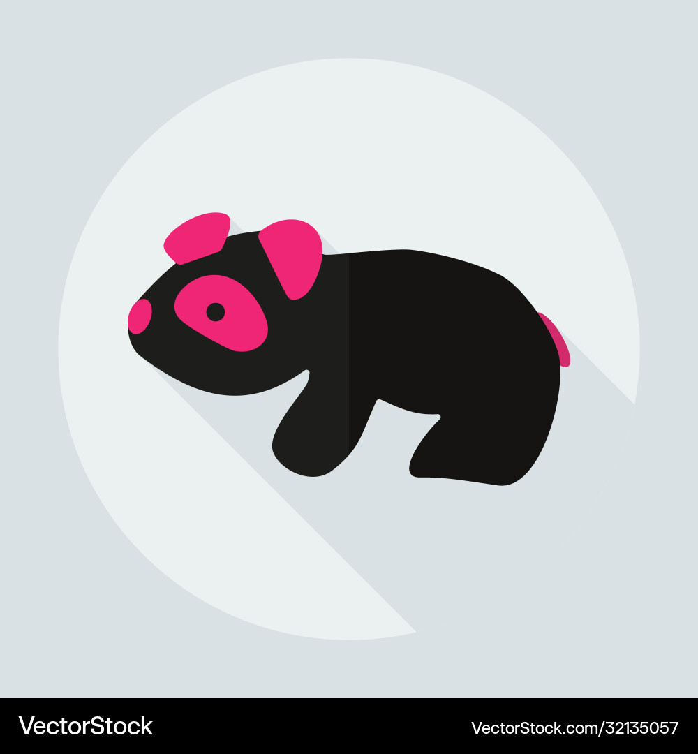 Flat modern design with shadow icons pandas Flat modern design with shadow icons pandas Vector Image