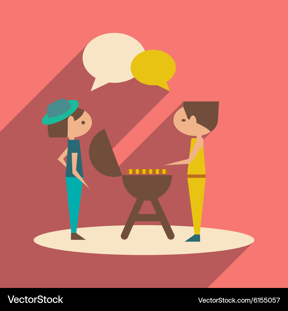 Flat with shadow icon and mobile application vector image