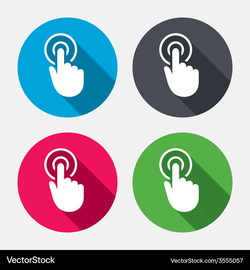 Hand cursor sign icon pointer symbol vector image