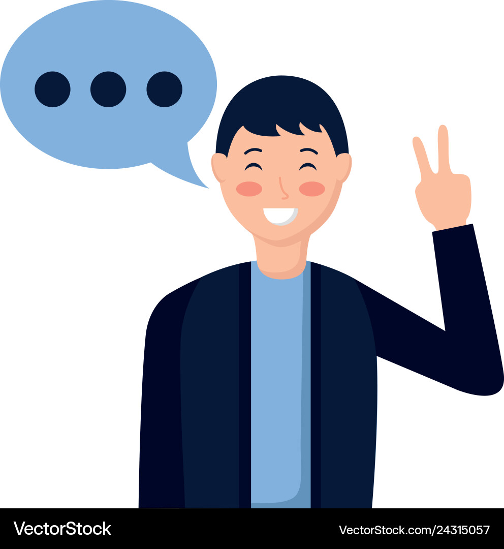 Man speech bubble vector image