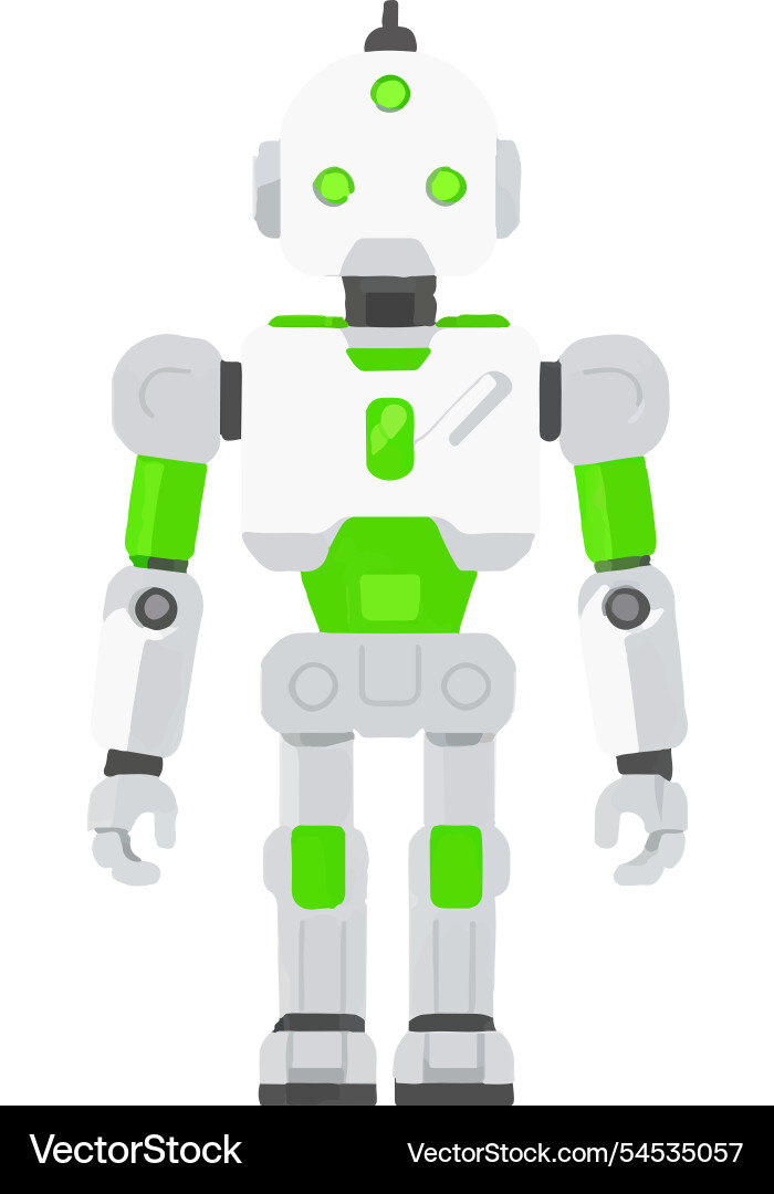 Robot intelligence machine mechanicai future vector image