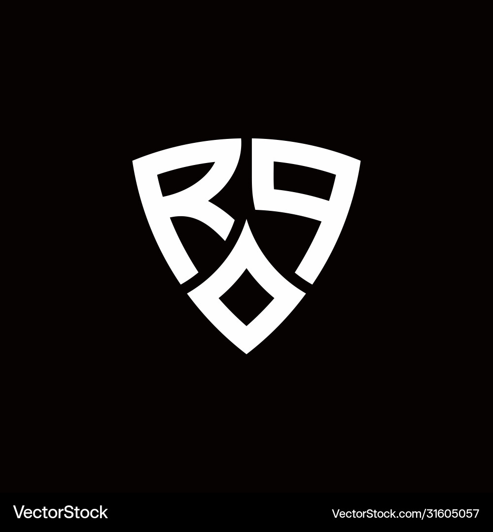 Rp monogram logo with modern shield style design Rp monogram logo with modern shield style design Vector Image