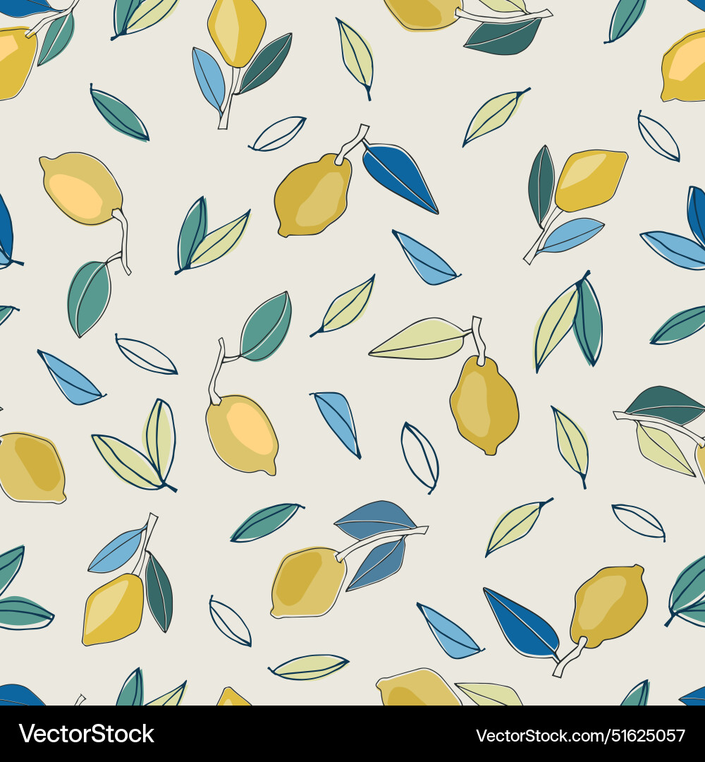 Seamless pattern with lemons for surface design Seamless pattern with lemons for surface design vector image