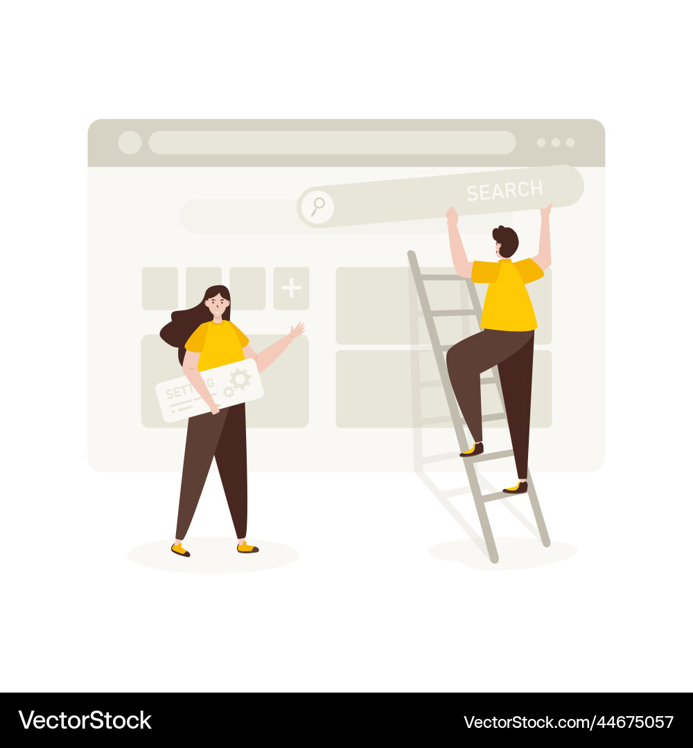 Setting search bar flat Vector Image