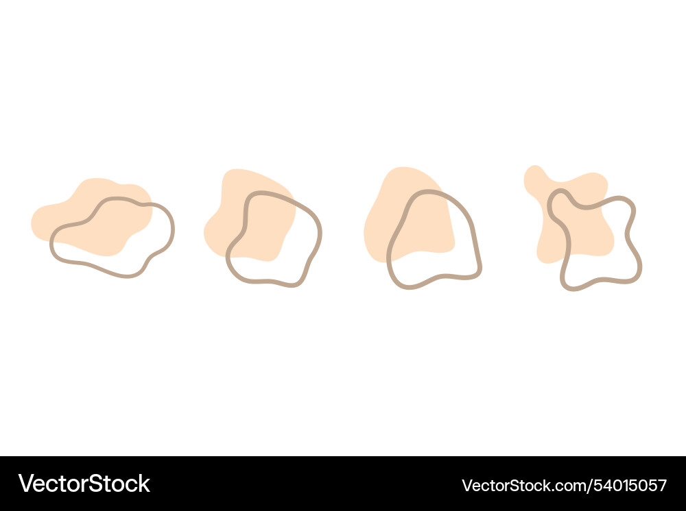 Simple blob abstract shape design set vector image