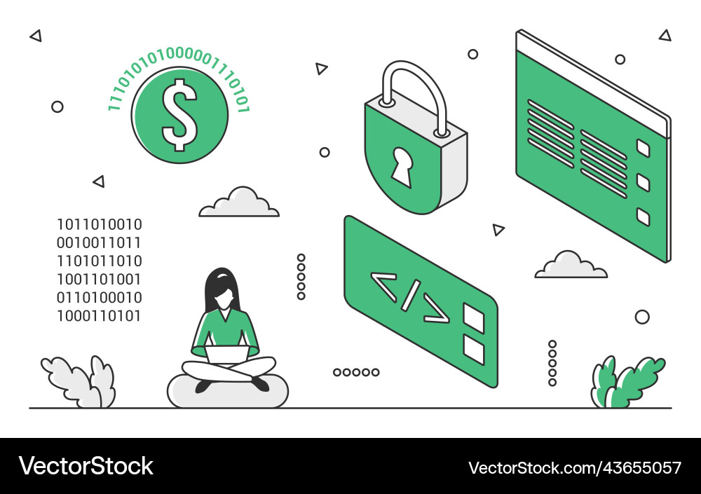Software Development Coding vector image