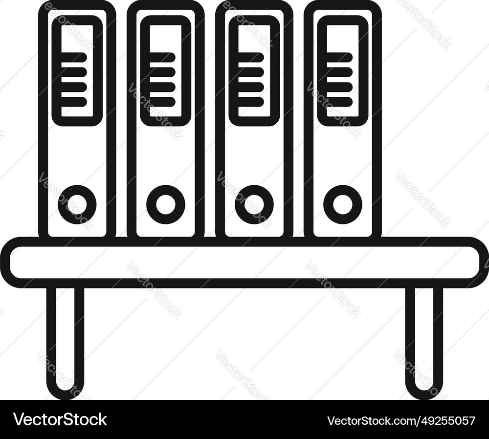 Stack office folders icon outline computer Vector Image