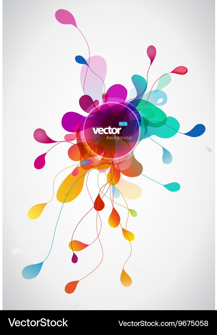 Abstract colored background with leafs and place Vector Image