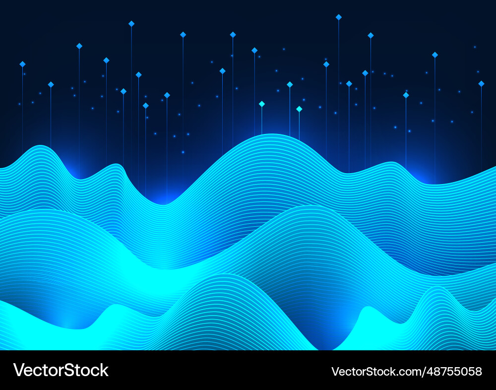 Big data technology background the lines Vector Image