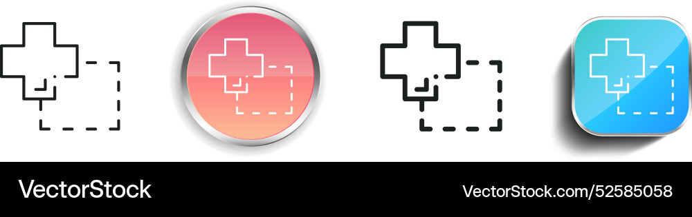 Cell icon thin linear regular and button style Cell icon thin linear regular and button style vector image