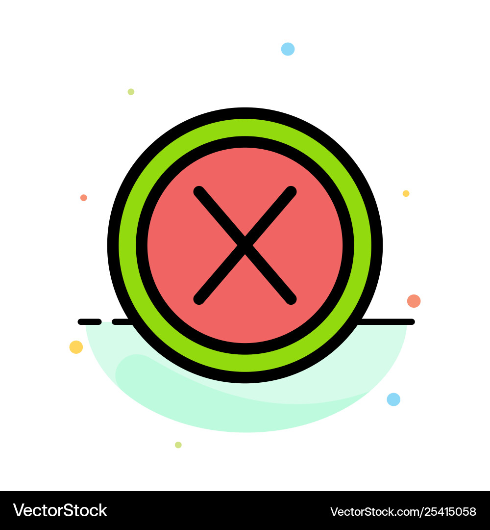 Close cross interface no user abstract flat color Close cross interface no user abstract flat color vector image