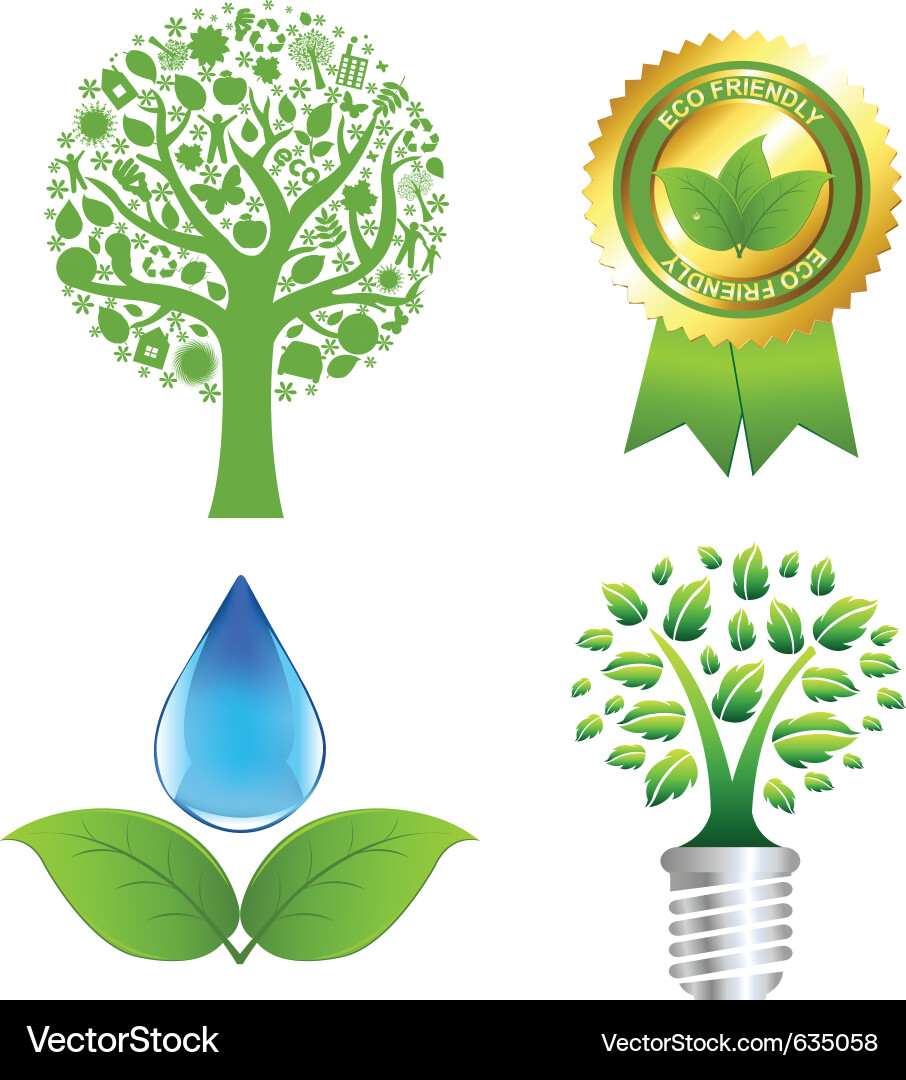 Eco set vector image