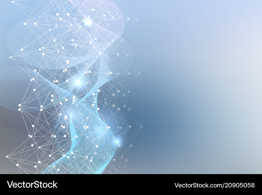 Geometric abstract background with connected line Vector Image