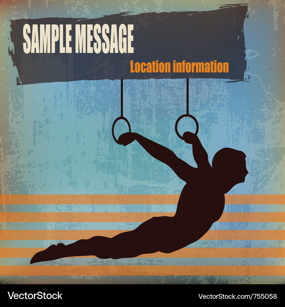 Gymnastics Silhouette Background Vector Image