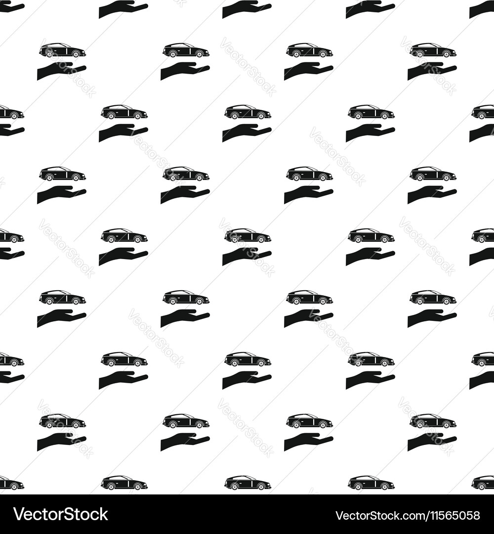 Palm and car pattern simple style Vector Image