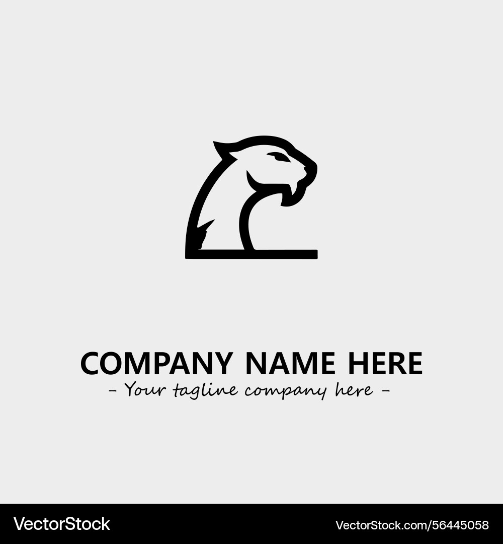 Panther schwarz und weiß für Logo Firmenbild Panther schwarz und weiß für Logo Firmenbild Vektorbild