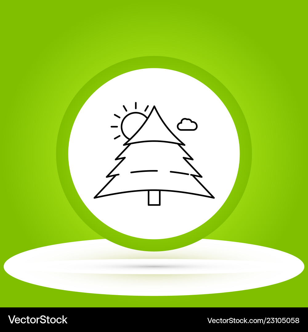 Tree icon in creative design with elements Vector Image