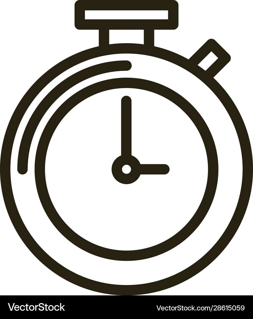 Chronometer timer device isolated icon Chronometer timer device isolated icon vector image