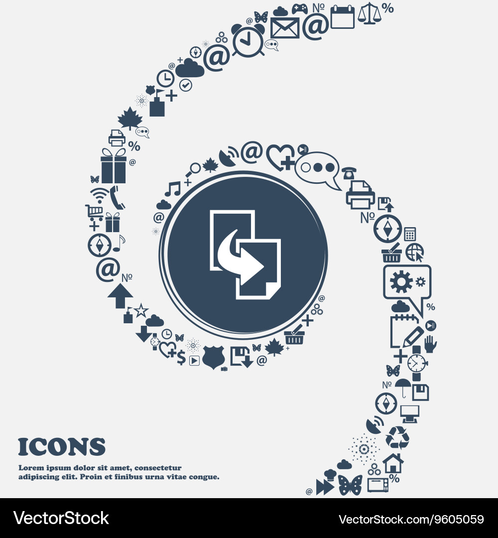 Copy file sign icon duplicate document symbol vector image