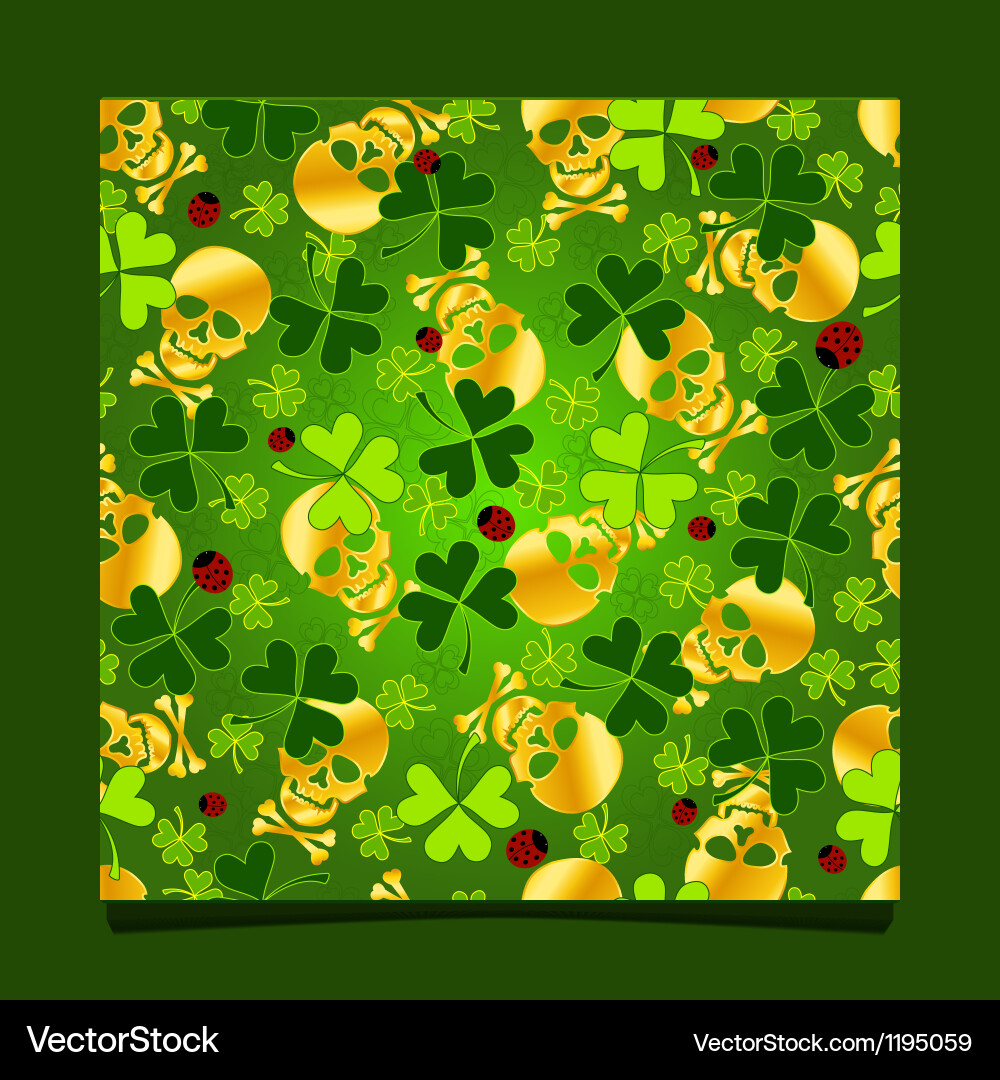 Decorative element with skull and sheet Vector Image