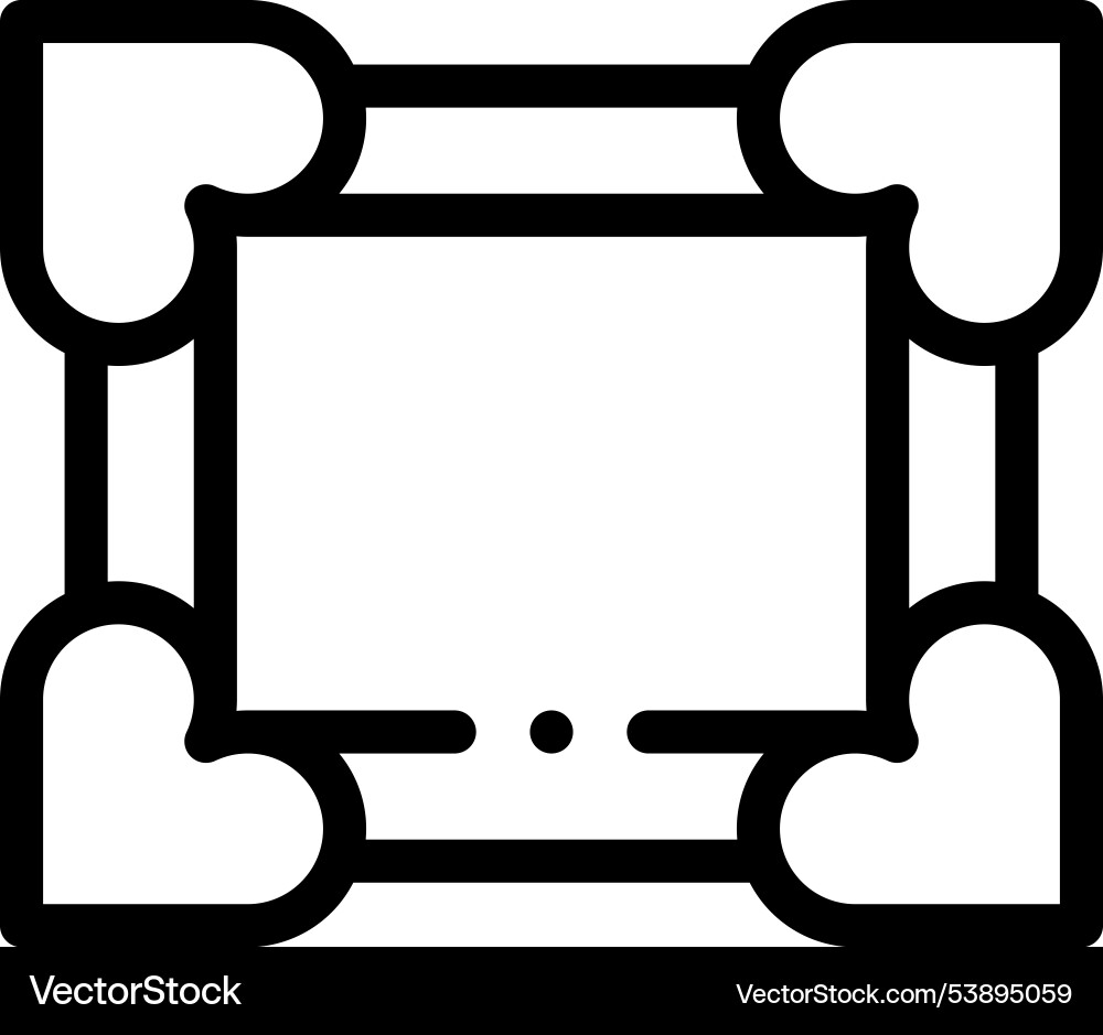 Frame icon thin linear style design isolated Frame icon thin linear style design isolated vector image