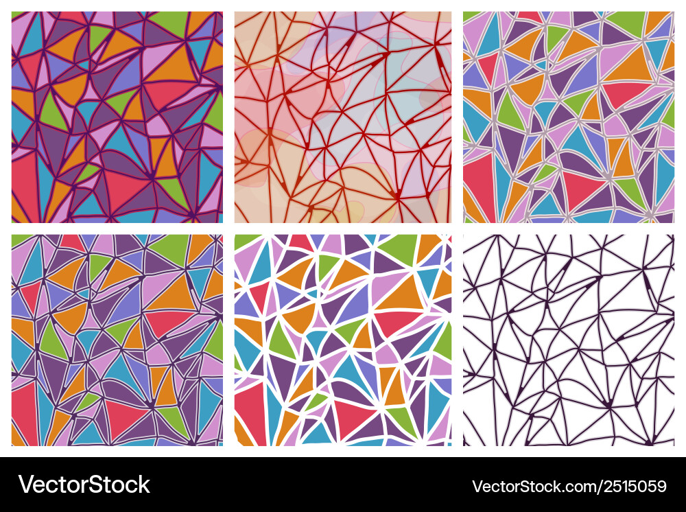 Geometric Triangle Pattern Set vector image