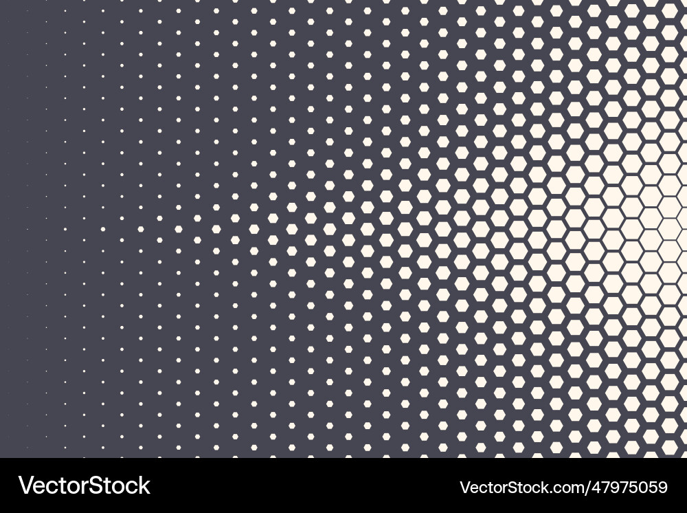 Hexagonal halftone pattern abstract geometric Vector Image