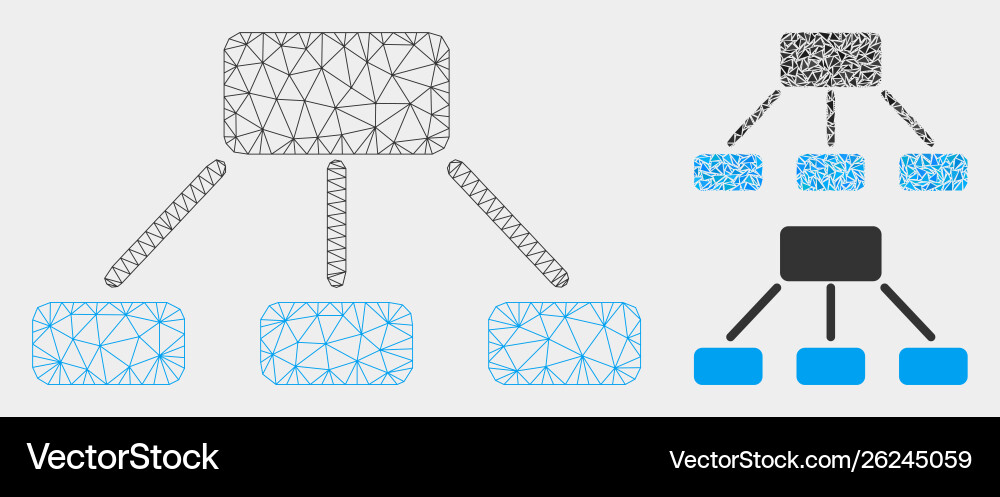 Hierarchy mesh network model and triangle vector image