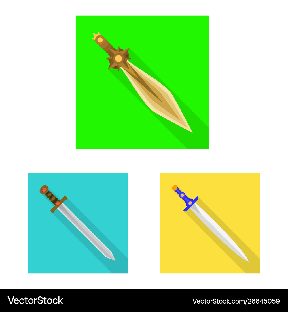 Isolated object and sword sign collection Vector Image