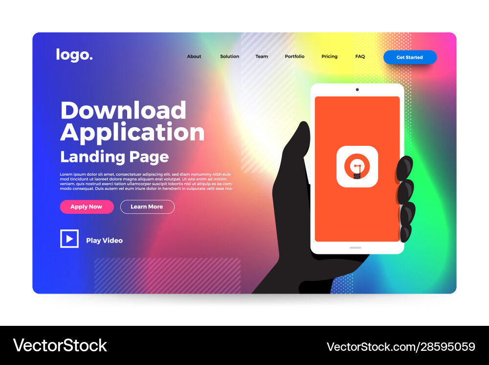 Landing page abstract background Landing page abstract background vector image