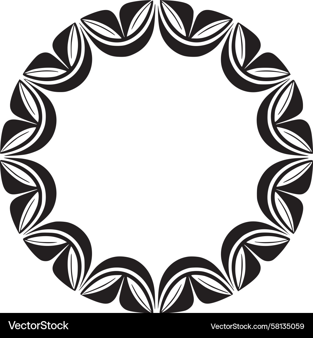 Leaf Border Pattern Vector Image