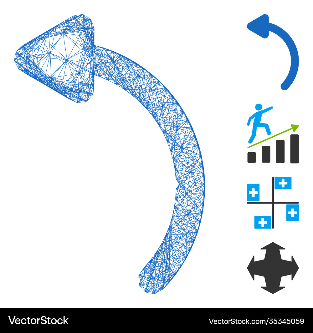 Net rotate left mesh Vector Image
